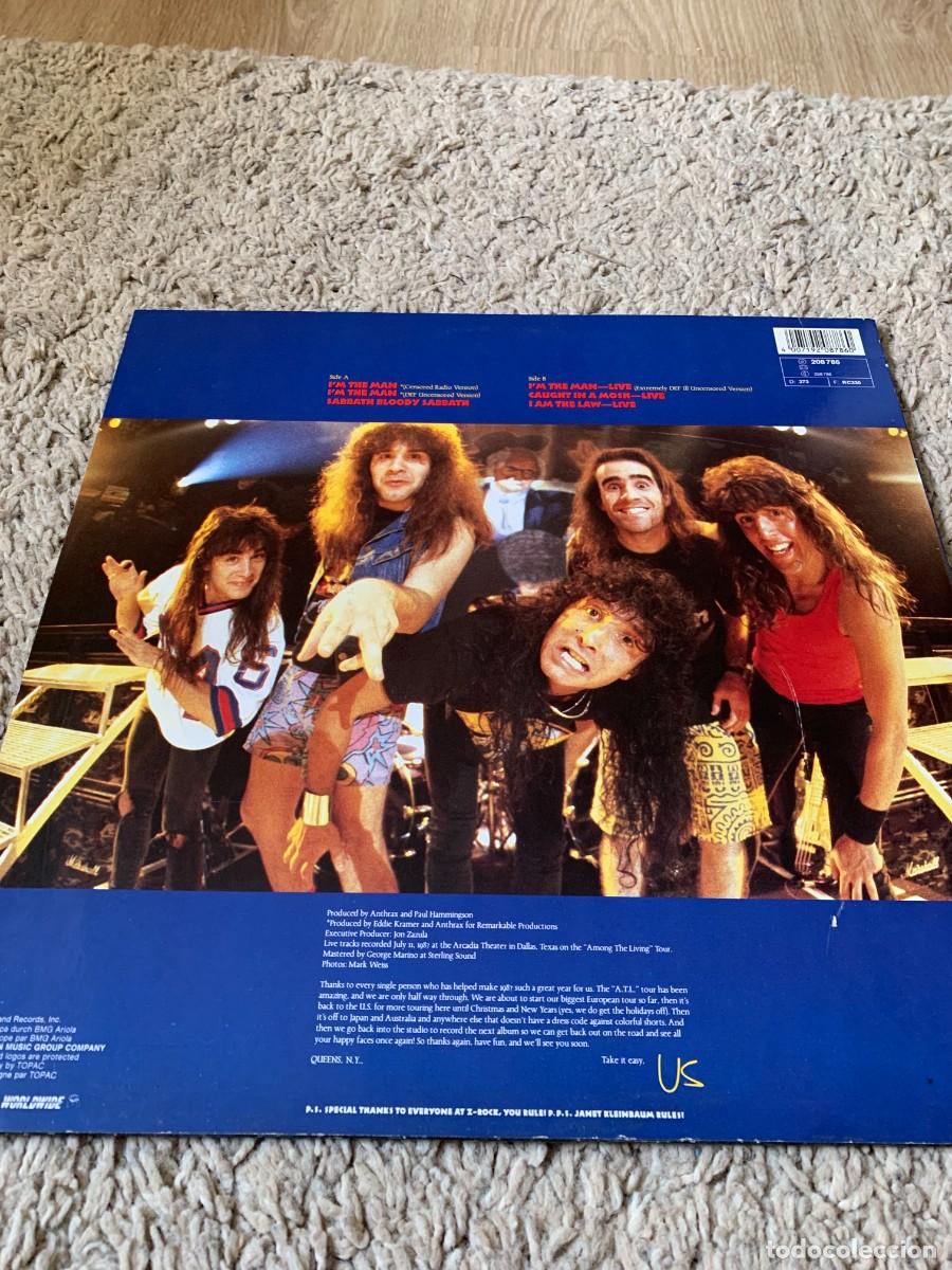 Discos de vinilo: LP. ANTHRAX. I&acute;M THE MAN. A&Ntilde;O 1987. - Foto 2