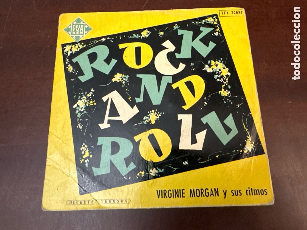 Discos de vinilo: VIRGINIE MORGAN Rock, rock, EP espa&ntilde;ol 195? RARO TRICENTRE