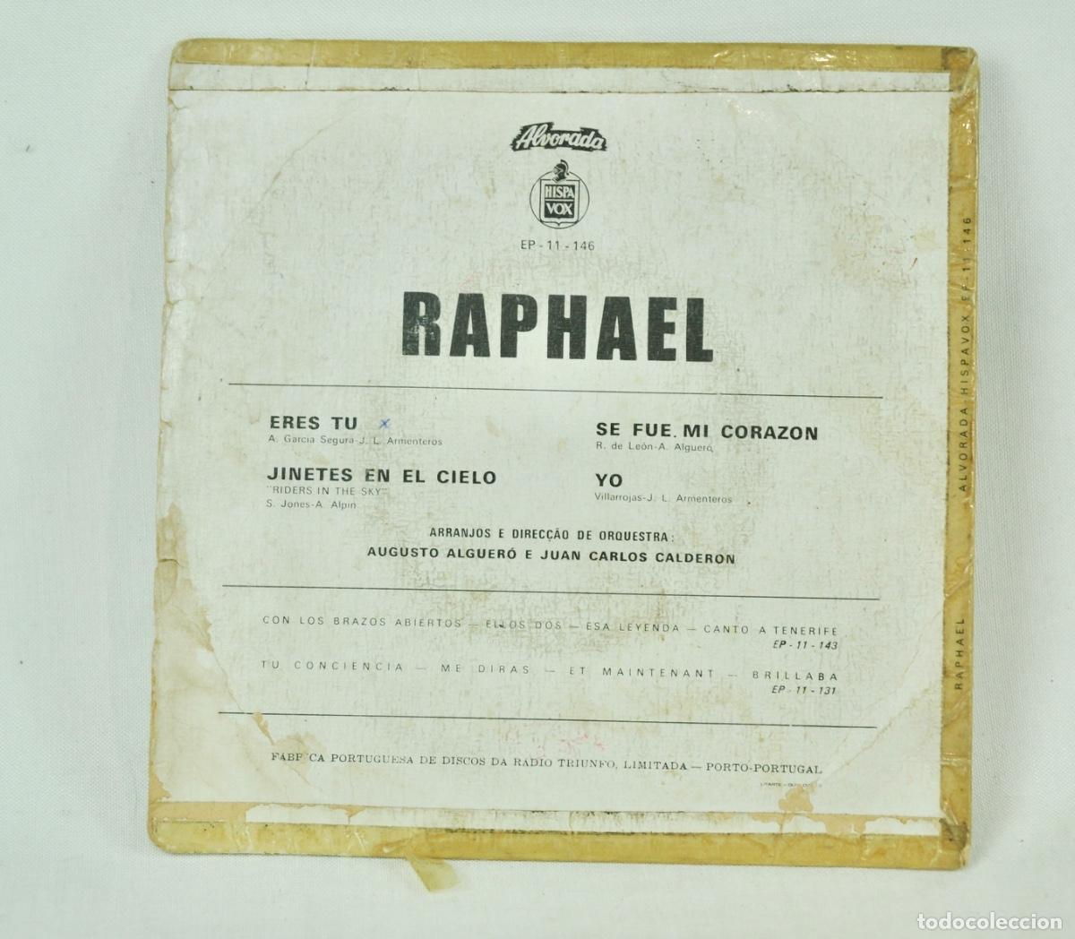 Discos de vinilo: Raphael - eres tu a&ntilde;o 1969 - Foto 2