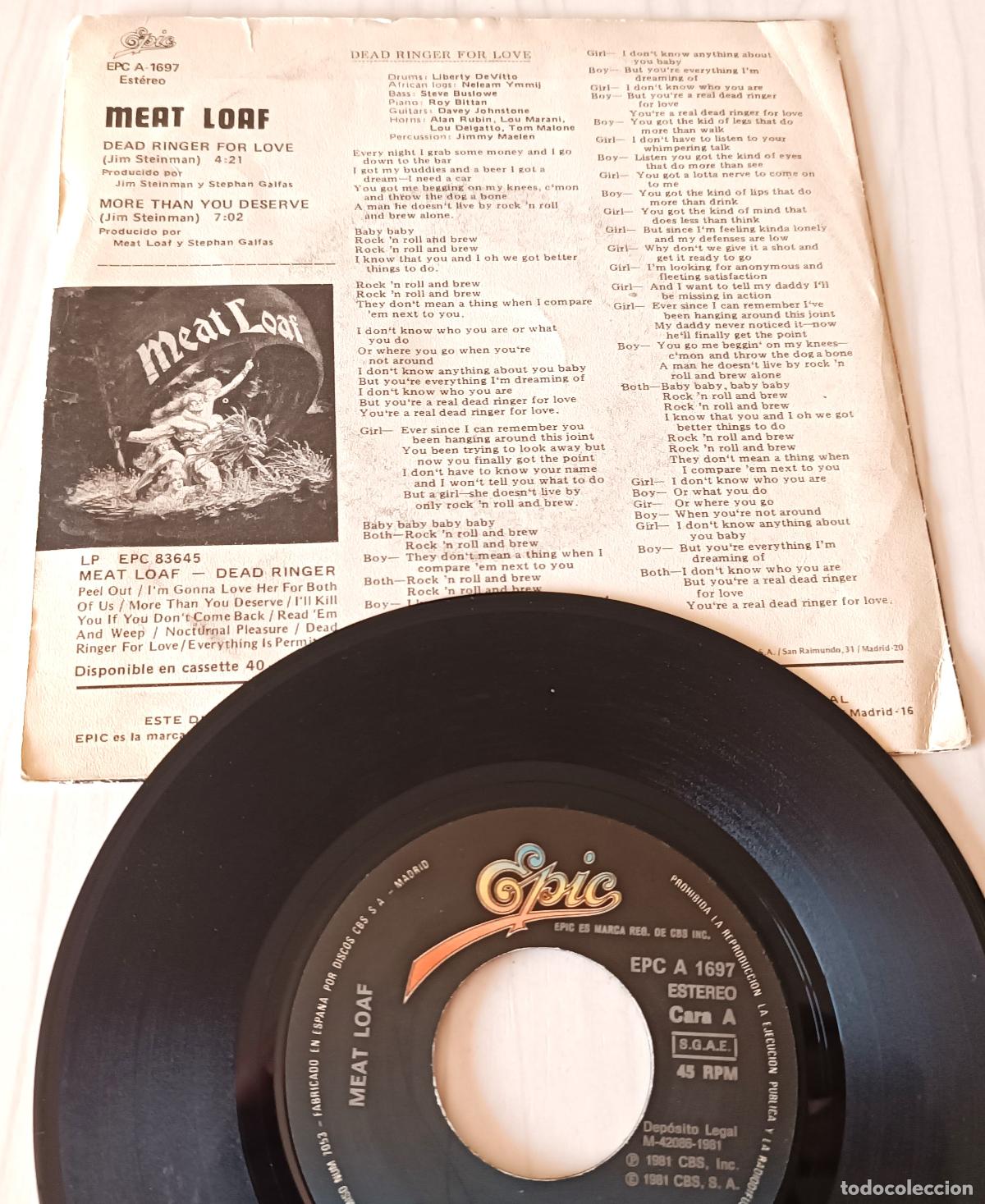 Discos de vinilo: MEAT LOAF - DEAD RINGER EPIC - 1981 - Foto 2