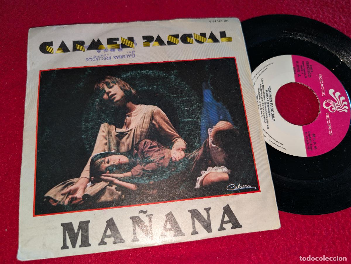 Discos de vinilo: CARMEN PASCUAL MA&Ntilde;ANA/PIENSO SINGLE 7'' 1981 BOCACCIO Musical ANNIE BSO OST