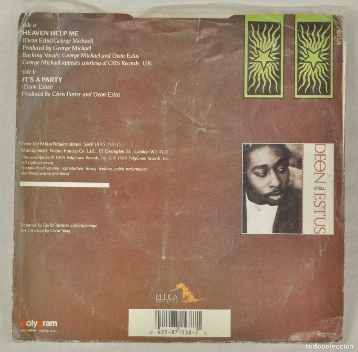 Discos de vinilo: Deon Estus - heaven help me - Foto 2