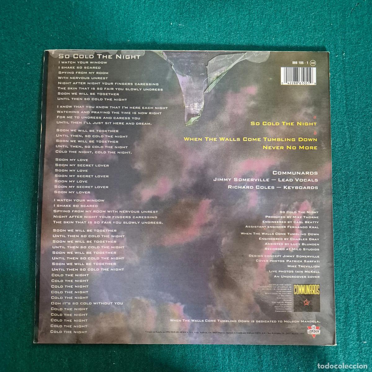 Discos de vinilo: Communards &ndash; So Cold The Night - Foto 2