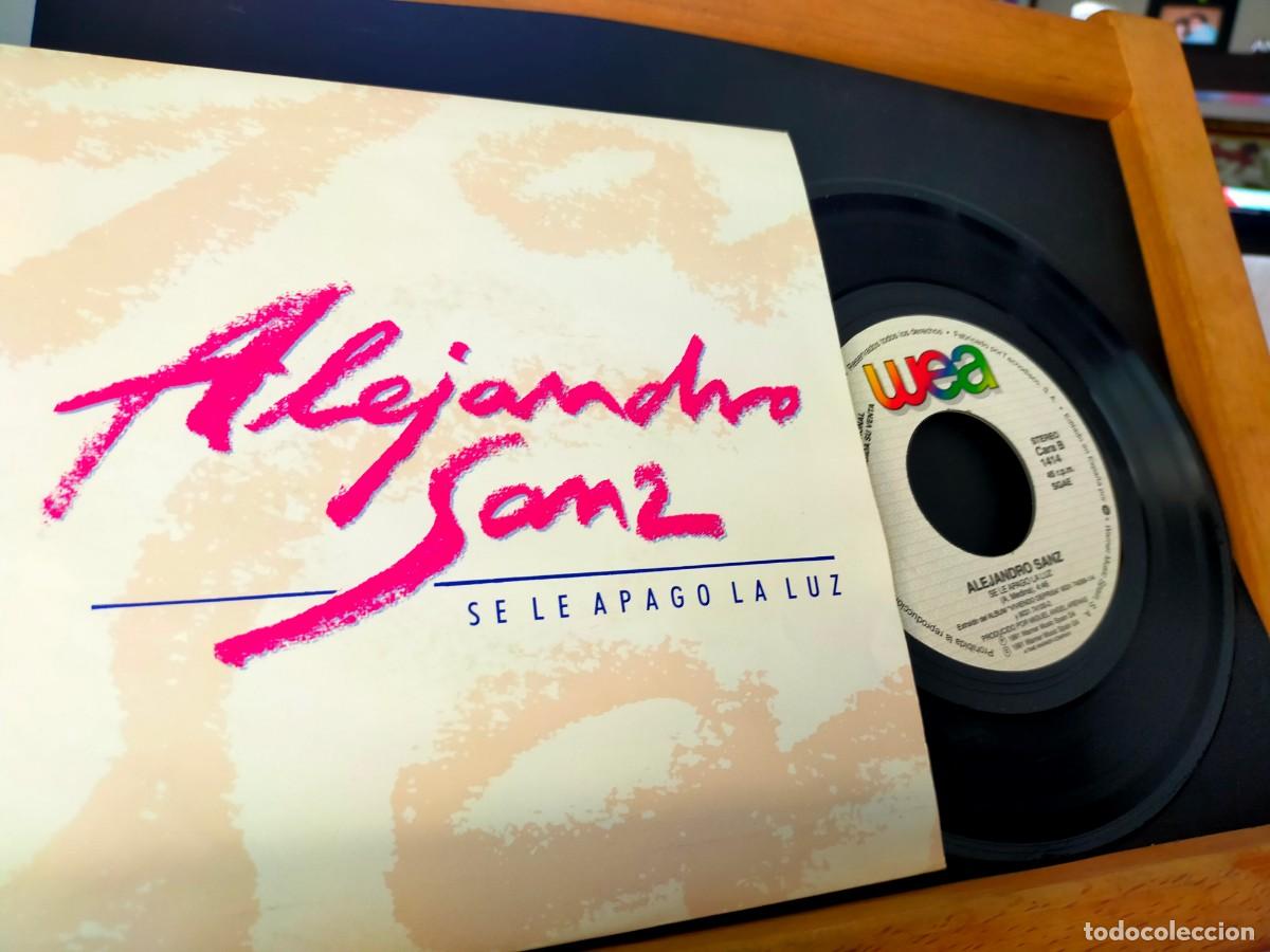 Discos de vinilo: ALEJANDRO SANZ. SE LE APAG&Oacute; LA LUZ. WEA 1 TEMA AMBAS CARAS. DISCO PROMOCIONAL. 1991.