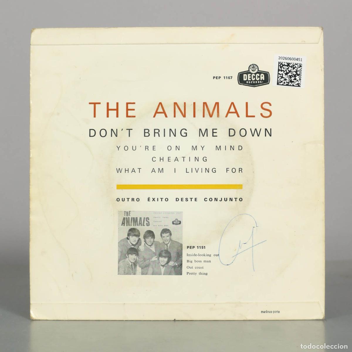 Discos de vinilo: EP. The Animals - Don&acute;t Bring Me Down - Cheating - Decca - Foto 2