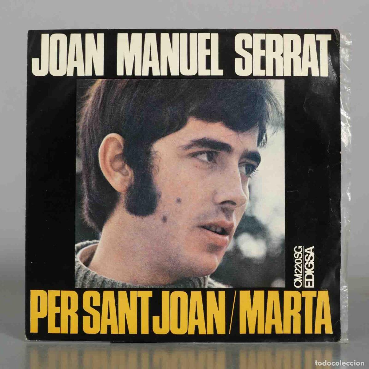 Discos de vinilo: SINGLE. Per Sant Joan / Marta - Joan Manuel Serrat