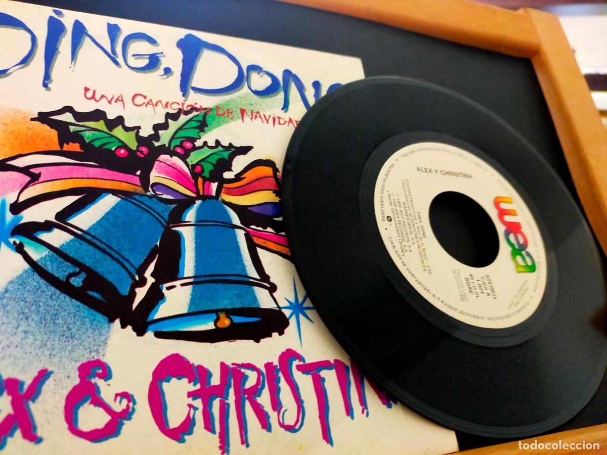 Discos de vinilo: ALEX & CRISTINA. DING DONG, UNA CANCI&Oacute;N DE NAVIDAD. WARNER BROSS. WEA RECORDS. 1988