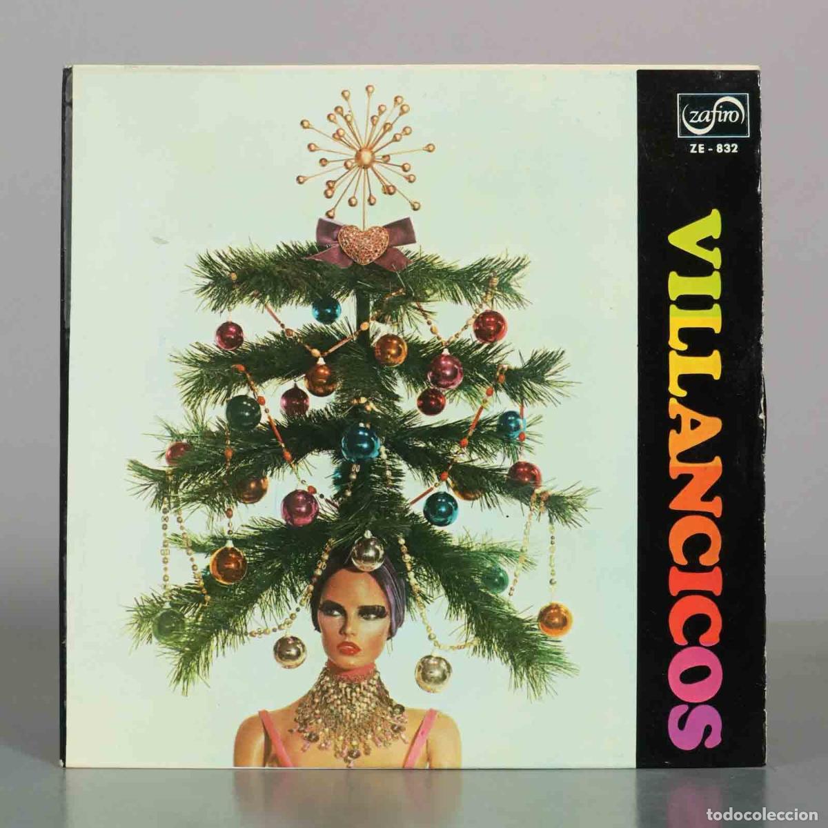 Discos de vinilo: SINGLE. Villancicos: Tres famosos y uno mas - Coral de Galer&iacute;as Preciados, Orquesta Sinf&oacute;nica - Alb