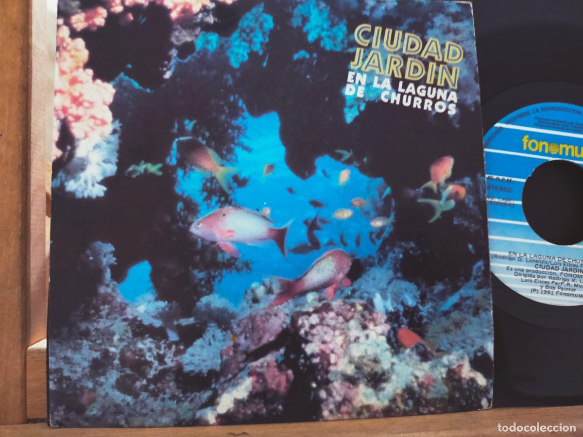 Discos de vinilo: CIUDAD JARD&Iacute;N. EN LA LAGUNA DE CHURROS. FONOMUSIC. 1 TEMA AMBAS CARAS. 1991