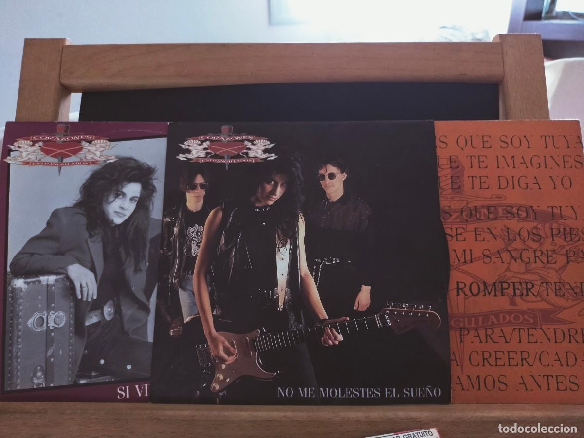 Discos de vinilo: CORAZONES ESTRANGULADOS. LOTE DE 3 SINGLES: SI VIENES CONMIGO - NO ME MOLESTES EL SUE&Ntilde;O - SI HACE FA