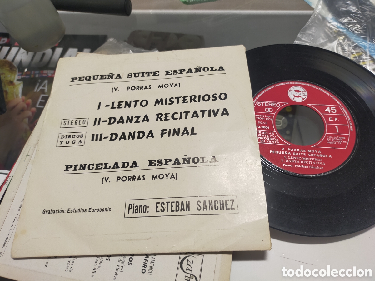 Discos de vinilo: Piano esteban S&aacute;nchez ep promocional peque&ntilde;a suite espa&ntilde;ola 1974