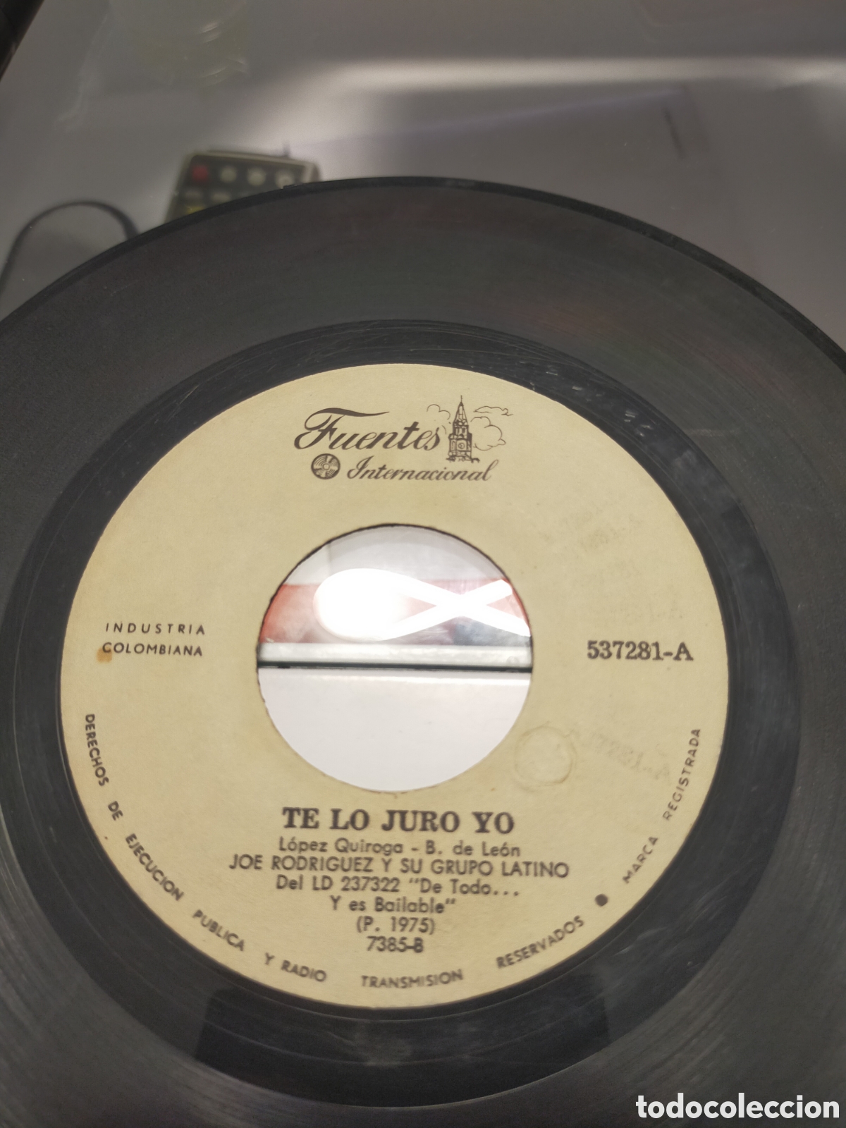 Discos de vinilo: Joe Rodr&iacute;guez single te lo juro yo / lejos de ti Colombia 1975