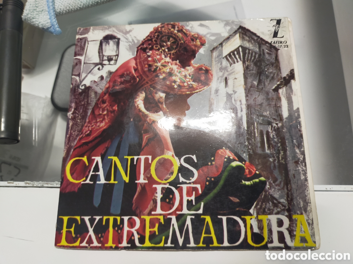 Discos de vinilo: Cantos de Extremadura ep jota de Badajoz rondalla coros colegio calasancio Madrid 1964