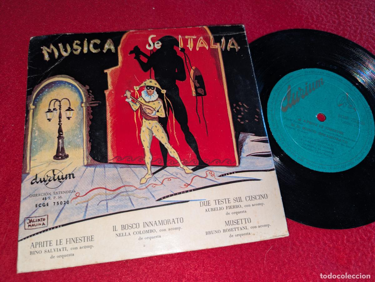 Discos de vinilo: RINO SALVIATI+NELLA COLOMBO+AURELIO FIERRO+BRUNO ROSETTANI EP 7'' 195? Durium SPAIN ESPA&Ntilde;A