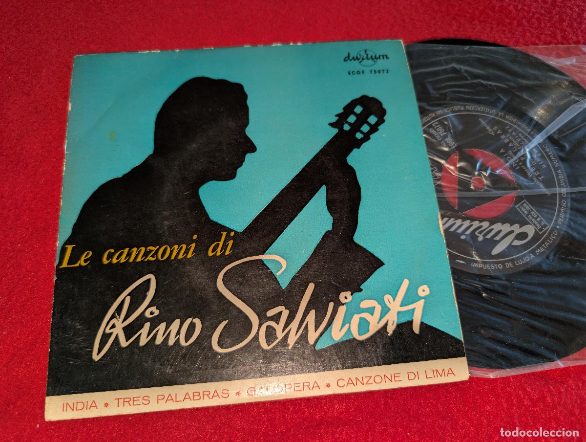 Discos de vinilo: RINO SALVIATI India/Tres palabras/Galopera/Canzone di Lima EP 7'' 1958 Durium SPAIN ESPA&Ntilde;A