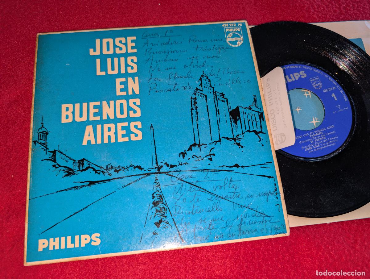 Discos de vinilo: JOSE LUIS En Buenos Aires. Tambien/El tacata/Cari&ntilde;o/La mu&ntilde;equita China EP 7'' 1961 Philips SPAIN