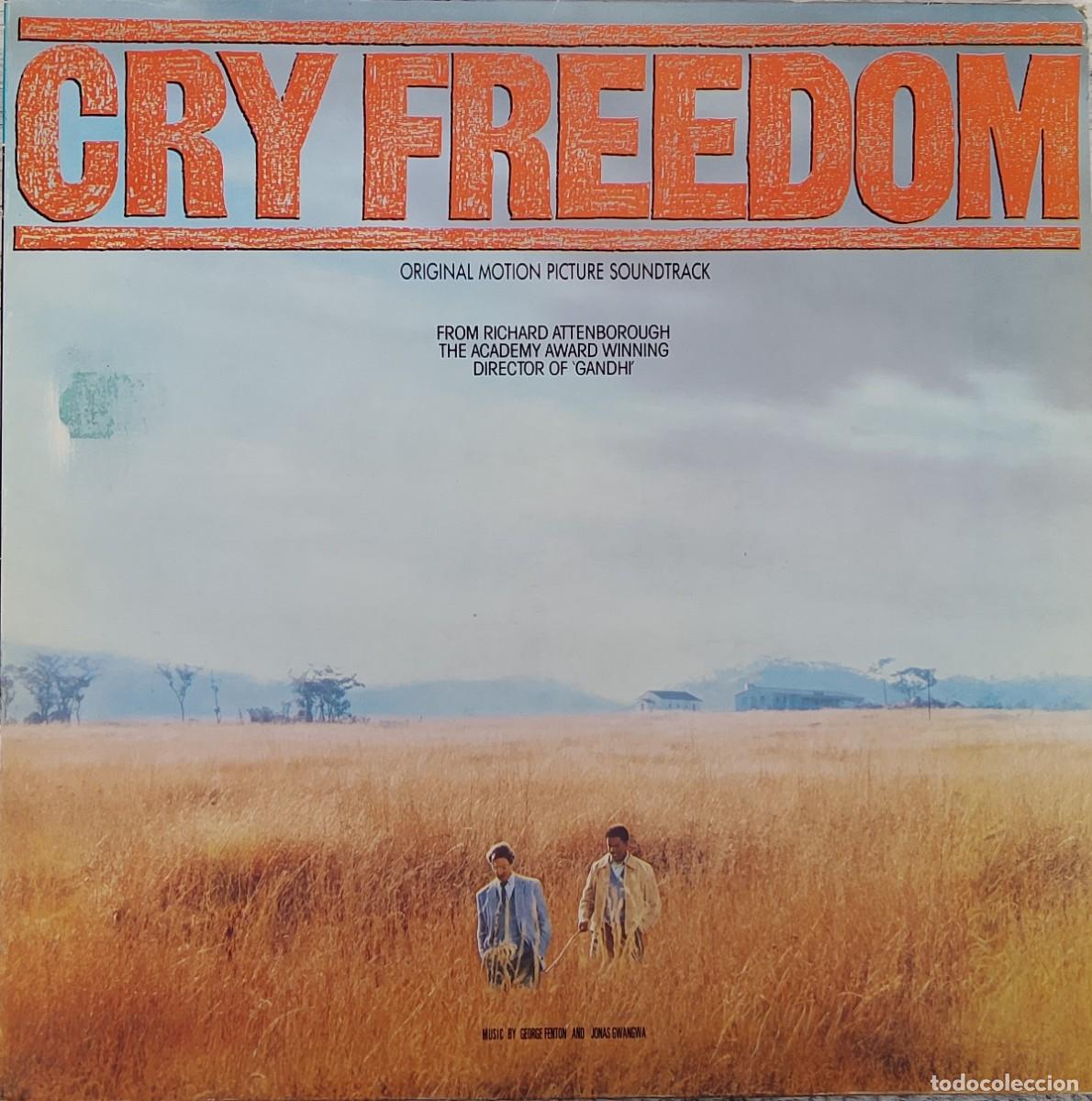 Discos de vinilo: Cry freedom. Banda sonora original. Vinilo LP.
