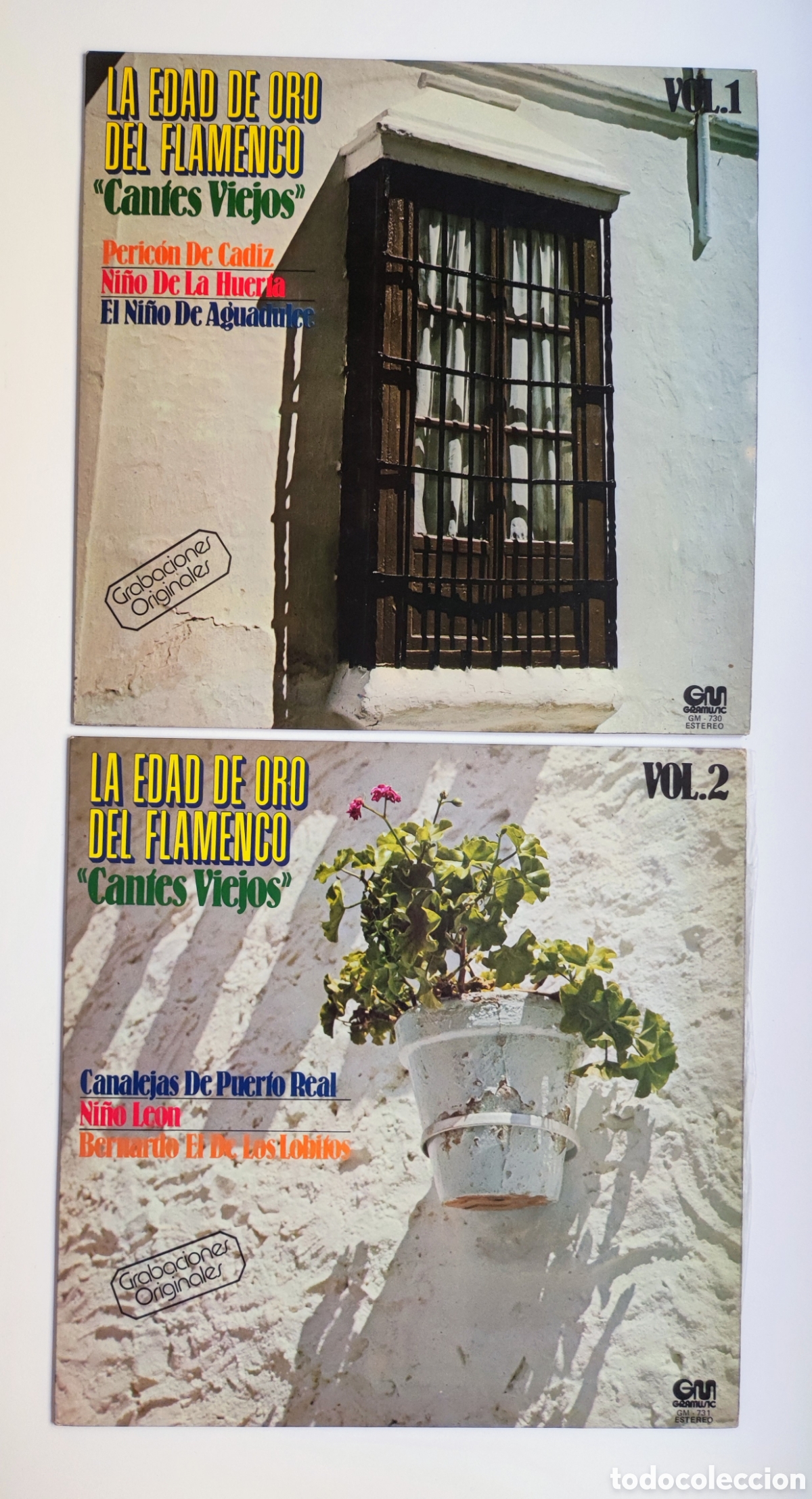Discos de vinilo: 2 LP 1978 - LA EDAD DE ORO DEL FLAMENCO VOL.1 Y VOL.2 / GRABACIONES ORIGINALES - GRAMUSIC 1978 SPAIN