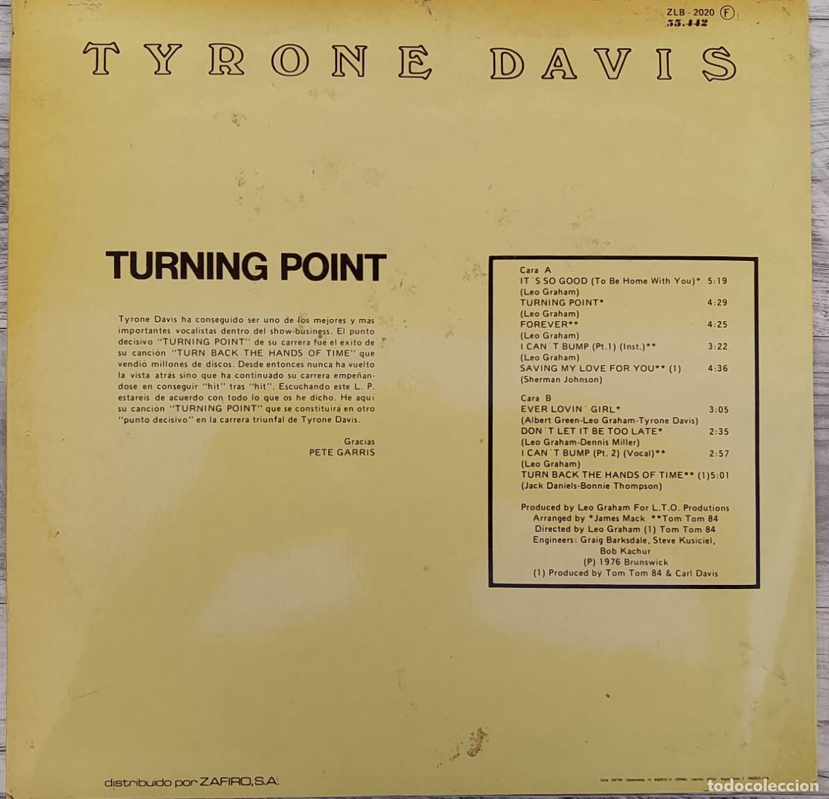 Discos de vinilo: Tyrone Davis. Turning point!. Vinilo LP. - Foto 2