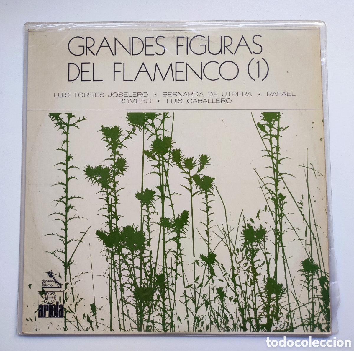 Discos de vinilo: LP 1971 - GRANDES FIGURAS DEL FLAMENCO (1) / BERNARDA DE UTRERA, DIEGO EL DEL GASTOR, ETC - ARIOLA