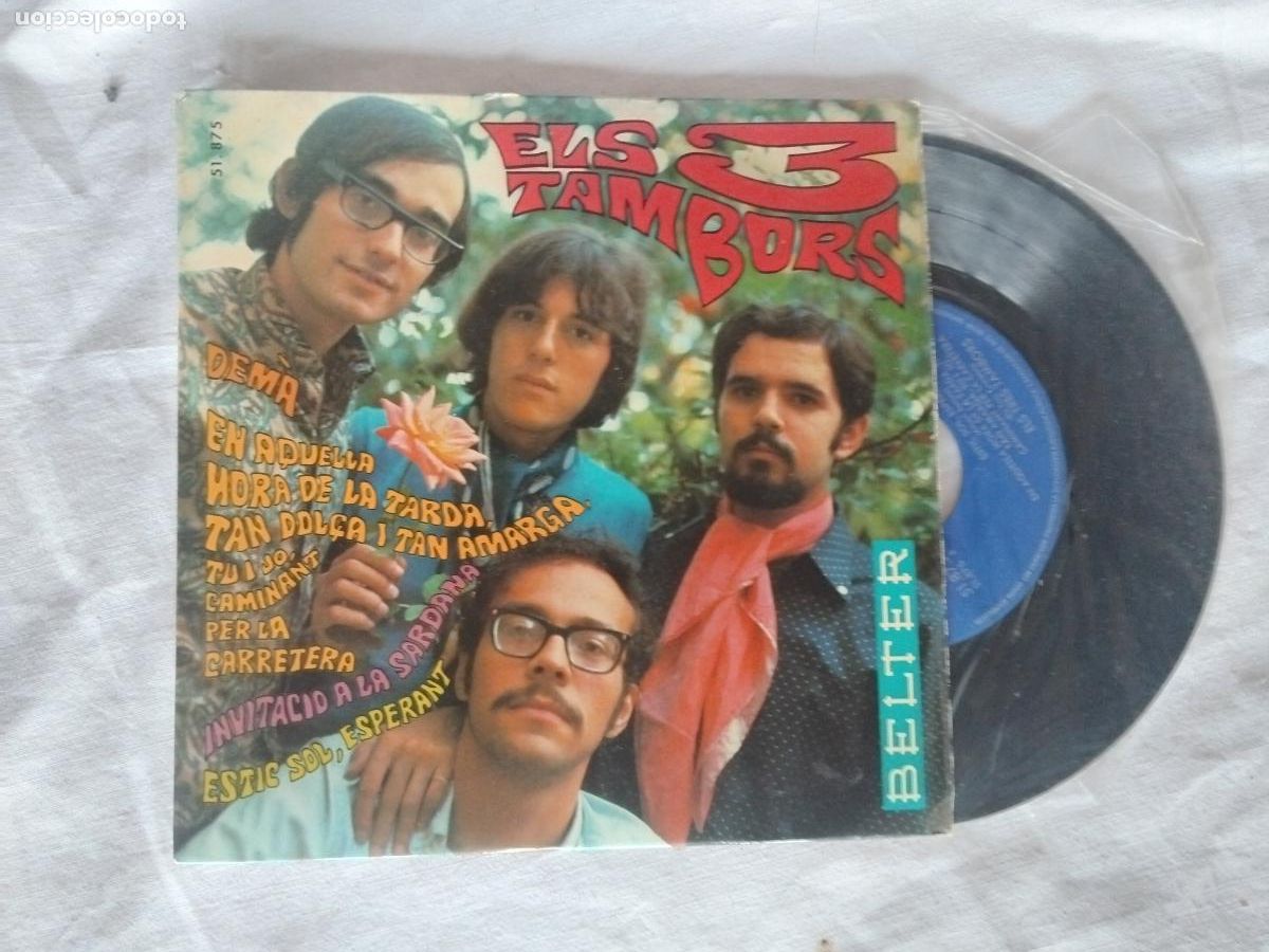 Discos de vinilo: ELS 3 TAMBORS. EP PROMOCIONAL CON ENCARTE CON LAS LETRAS. BELTER 1968