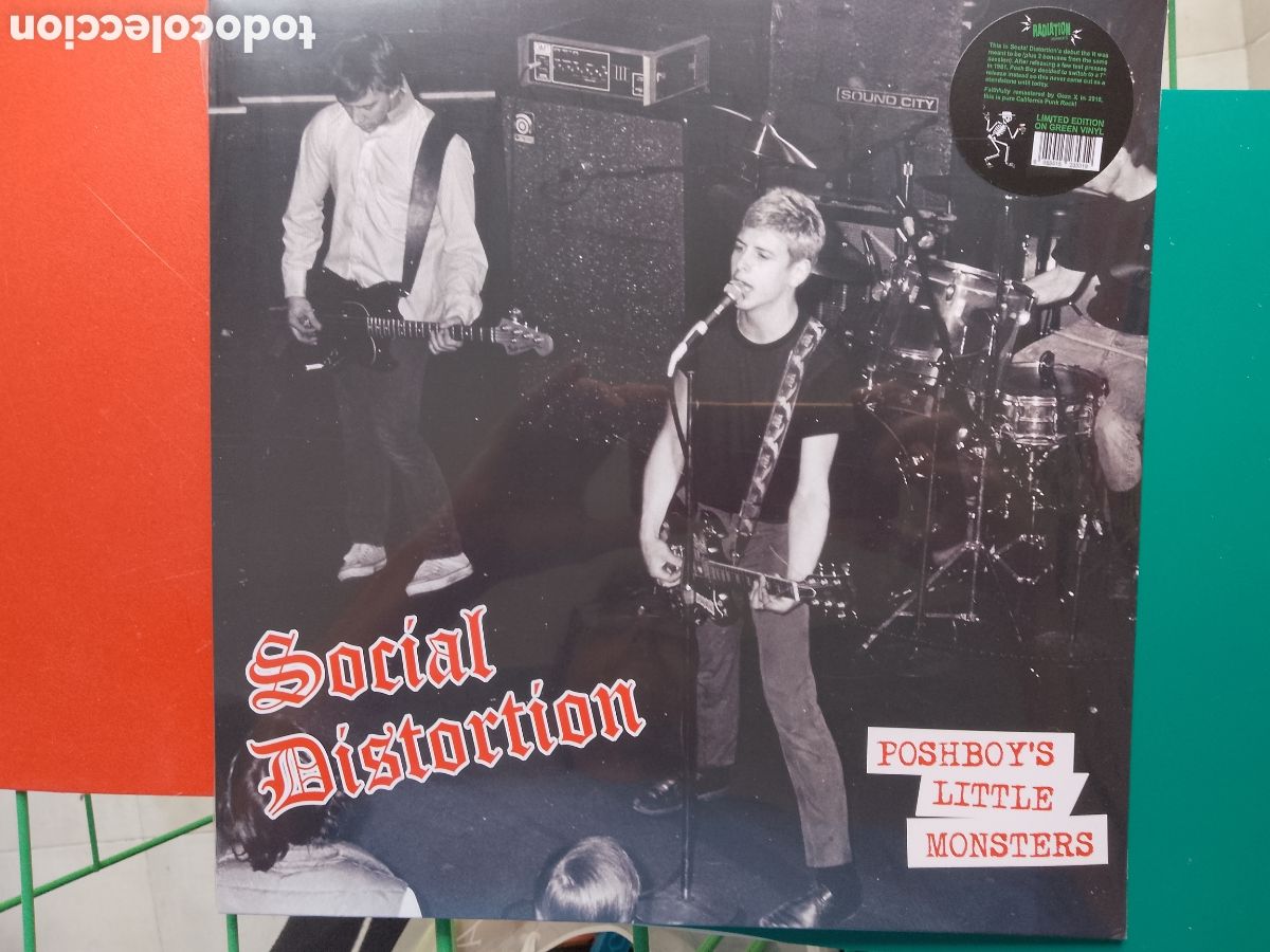 Discos de vinilo: SOCIAL DISTORTION . POSHBOY S LITTLE MONSTERS . GREEN VINYL . LIMITED EDITION . NUEVO . SEALED