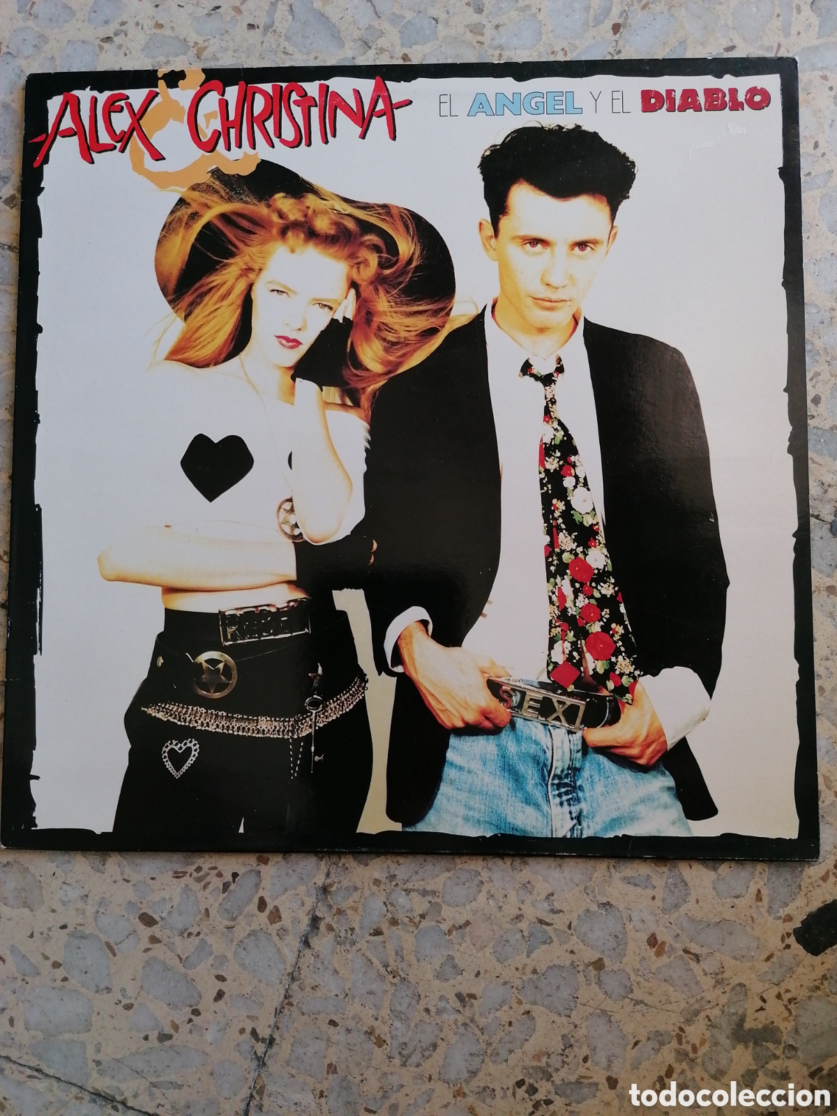 Discos de vinilo: LP ALEX CHRISTINA EL ANGEL Y EL DIABLO 1989 INSERT