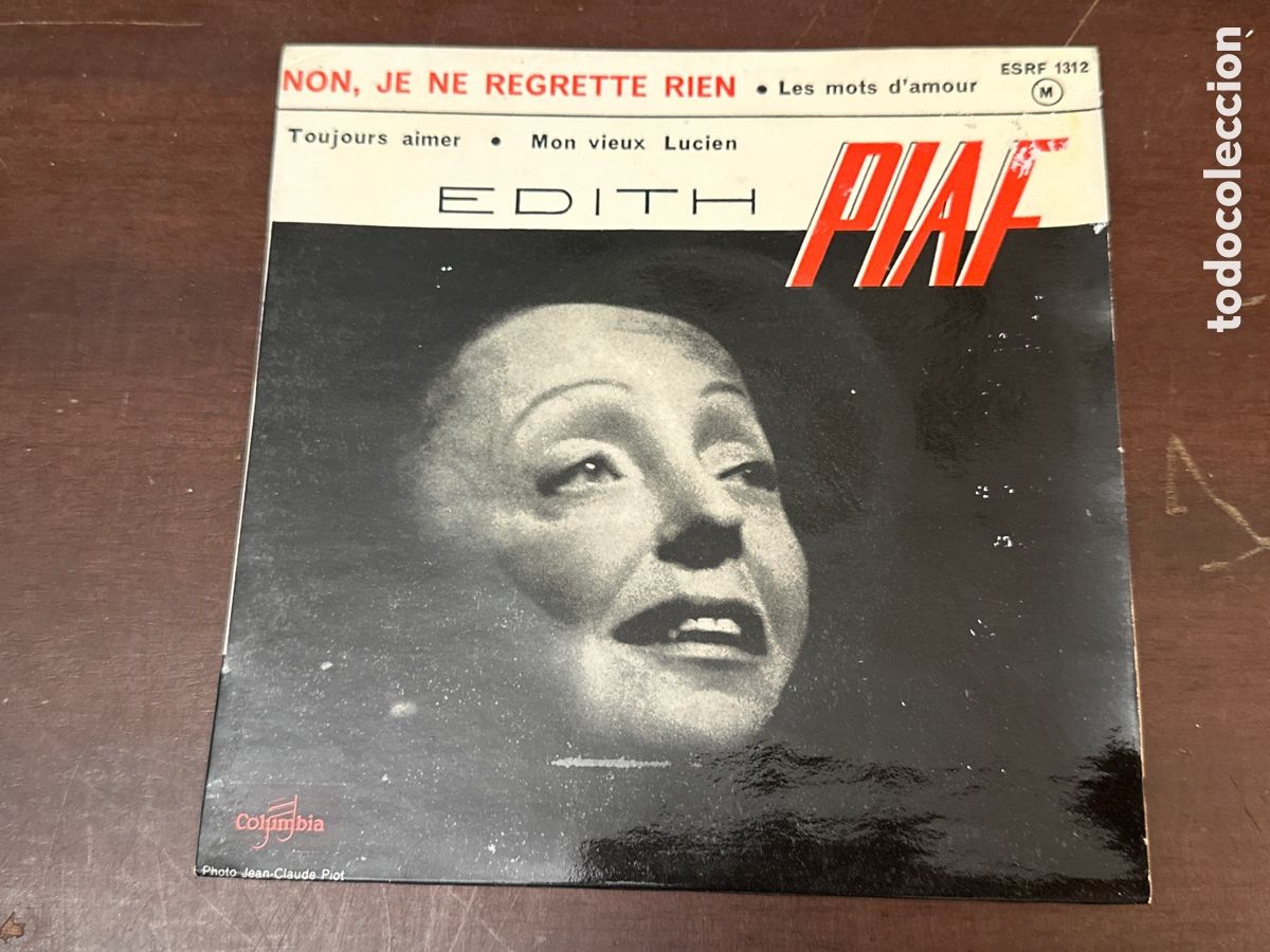 Discos de vinilo: EDITH PIAF single Non, Je Ne Regrette Rien Made in France