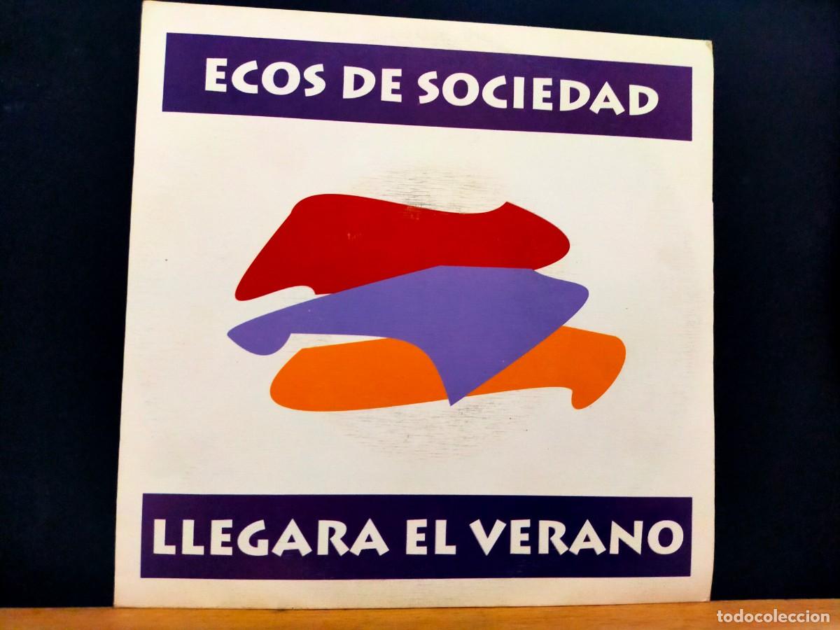 Discos de vinilo: ECOS DE SOCIEDAD. LLEGAR&Aacute; EL VERANO - CARA DE &Aacute;NGEL. LOS LABIOS DE EVA. 2 TEMAS. 1992