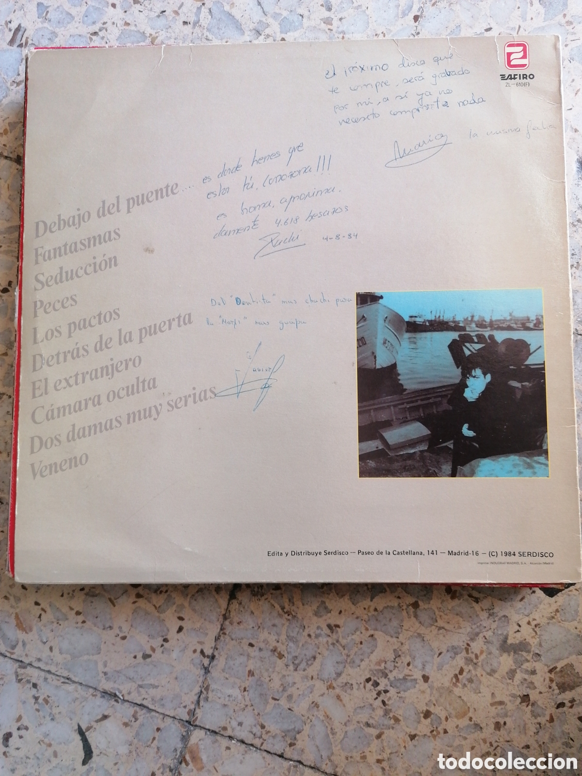 Discos de vinilo: LP ARIEL ROT DEBAJO DEL PUENTE 1984 INSERT - Foto 2