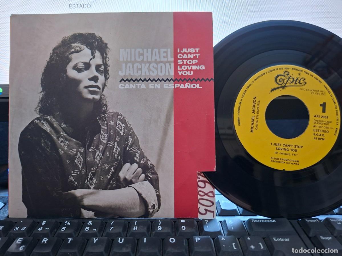 Discos de vinilo: MICHAEL JACKSON I JUST CAN'T STOP LOVING YOU CANTA EN ESPA&Ntilde;OL - SINGLE DE VINILO PROMOCIONAL C-48