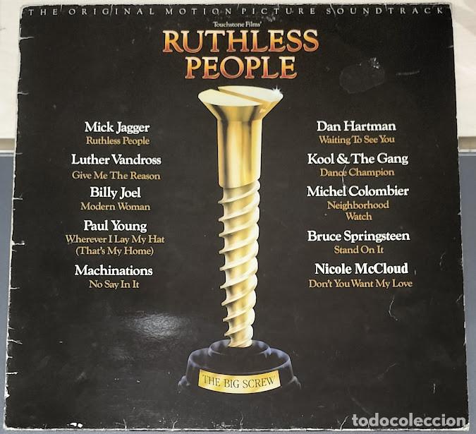 Discos de vinilo: Ruthless People - Banda Sonora - LP Epic ref. EPC 70299. Ed. espa&ntilde;ola 1986.