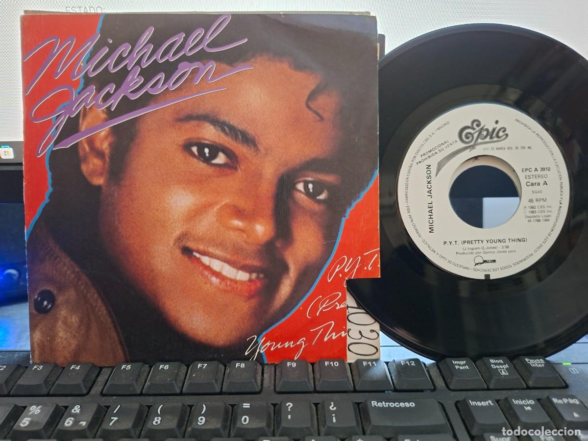 Discos de vinilo: MICHAEL JACKSON - P.Y.T. PRETTY YOUNG THING - SINGLE DE VINILO EDICION ESPA&Ntilde;OLA PROMOCIONAL C-48
