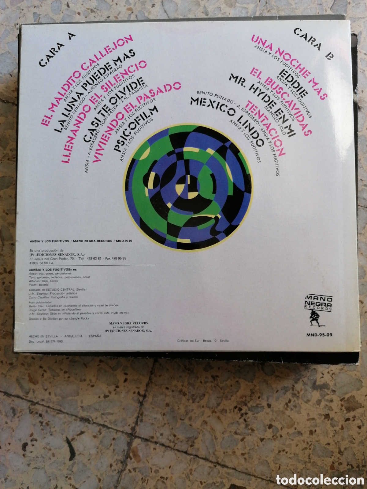 Discos de vinilo: LP ANSIA Y LOS FUGITIVOS 1990 - Foto 2