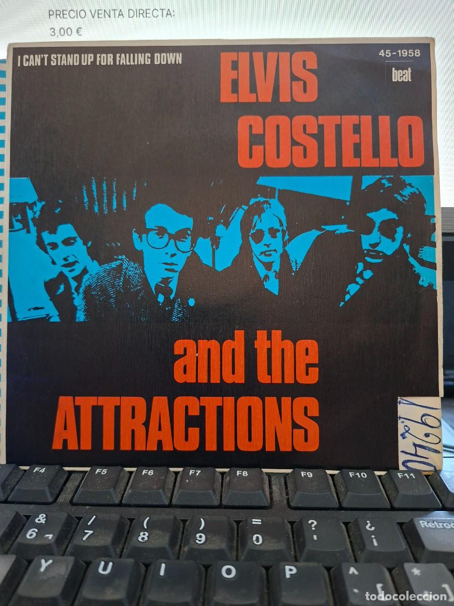 Discos de vinilo: ELVIS COSTELLO - I CAN'T STAND UP FOR FALLING DOWN - SINGLE DE VINILO EDICION ESPA&Ntilde;OLA - C-48
