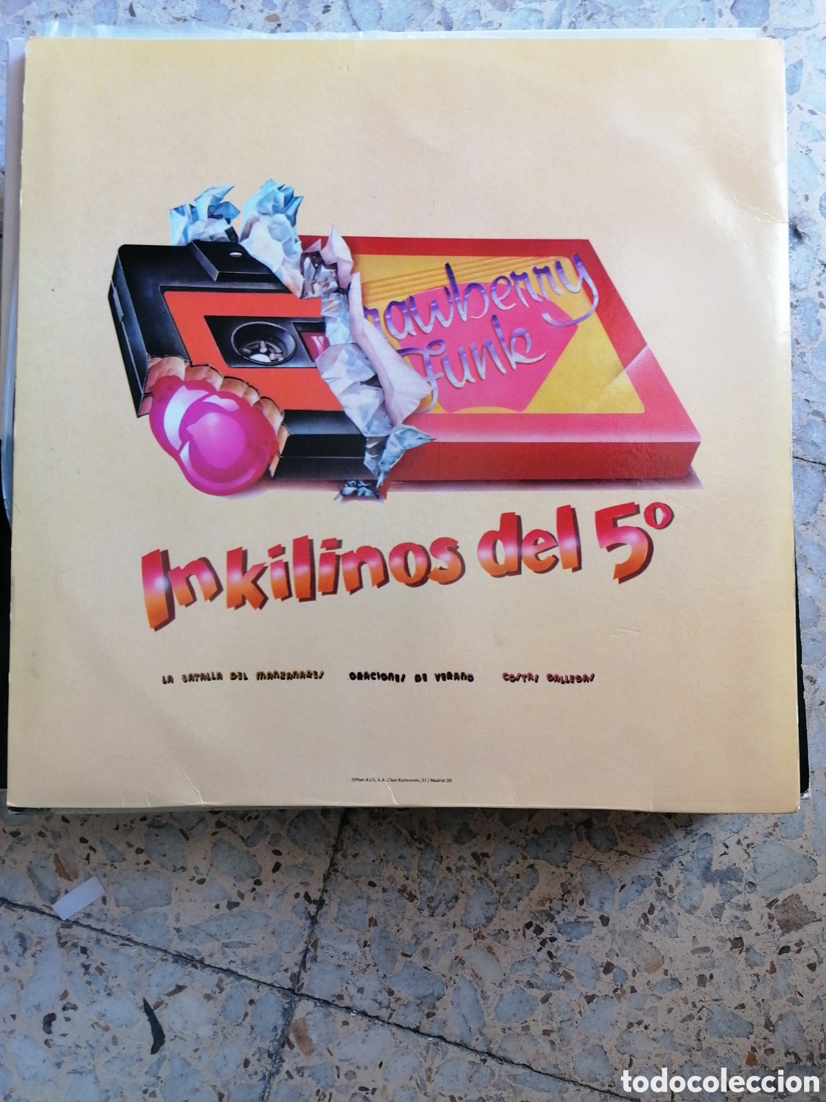 Discos de vinilo: LP INKILINOS DEL 5&ordm; 5 PERSECUCION 1983 INSERT - Foto 2