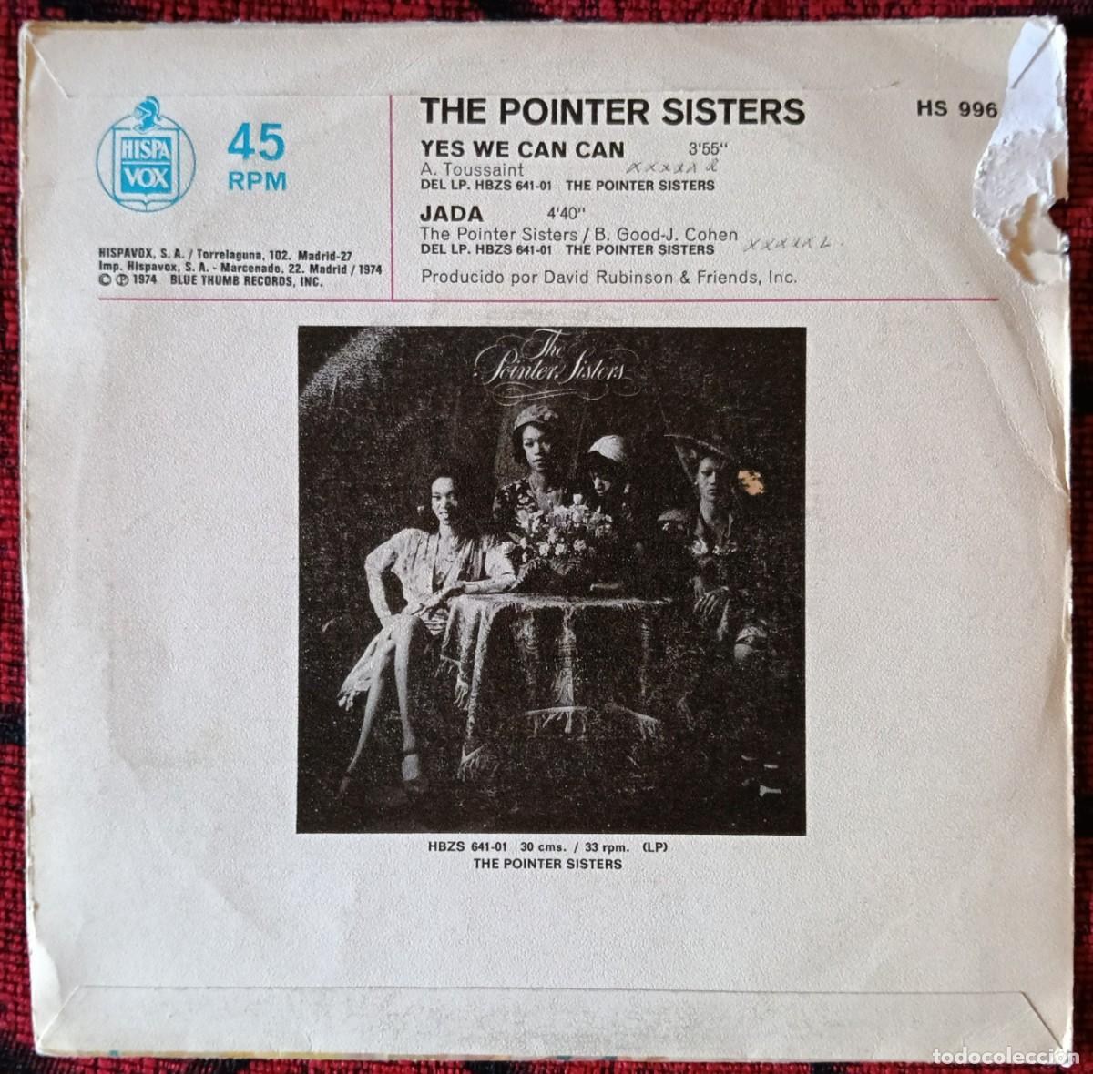 Discos de vinilo: THE POINTER SISTERS ** Yes We Can Can ** SINGLE VINILO 1974 - Foto 3