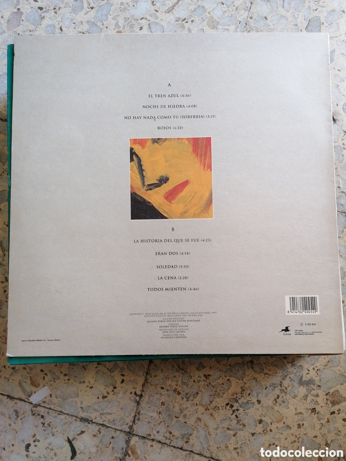 Discos de vinilo: LP ESCLARECIDOS ROJO 1991 INSERT EX - Foto 2