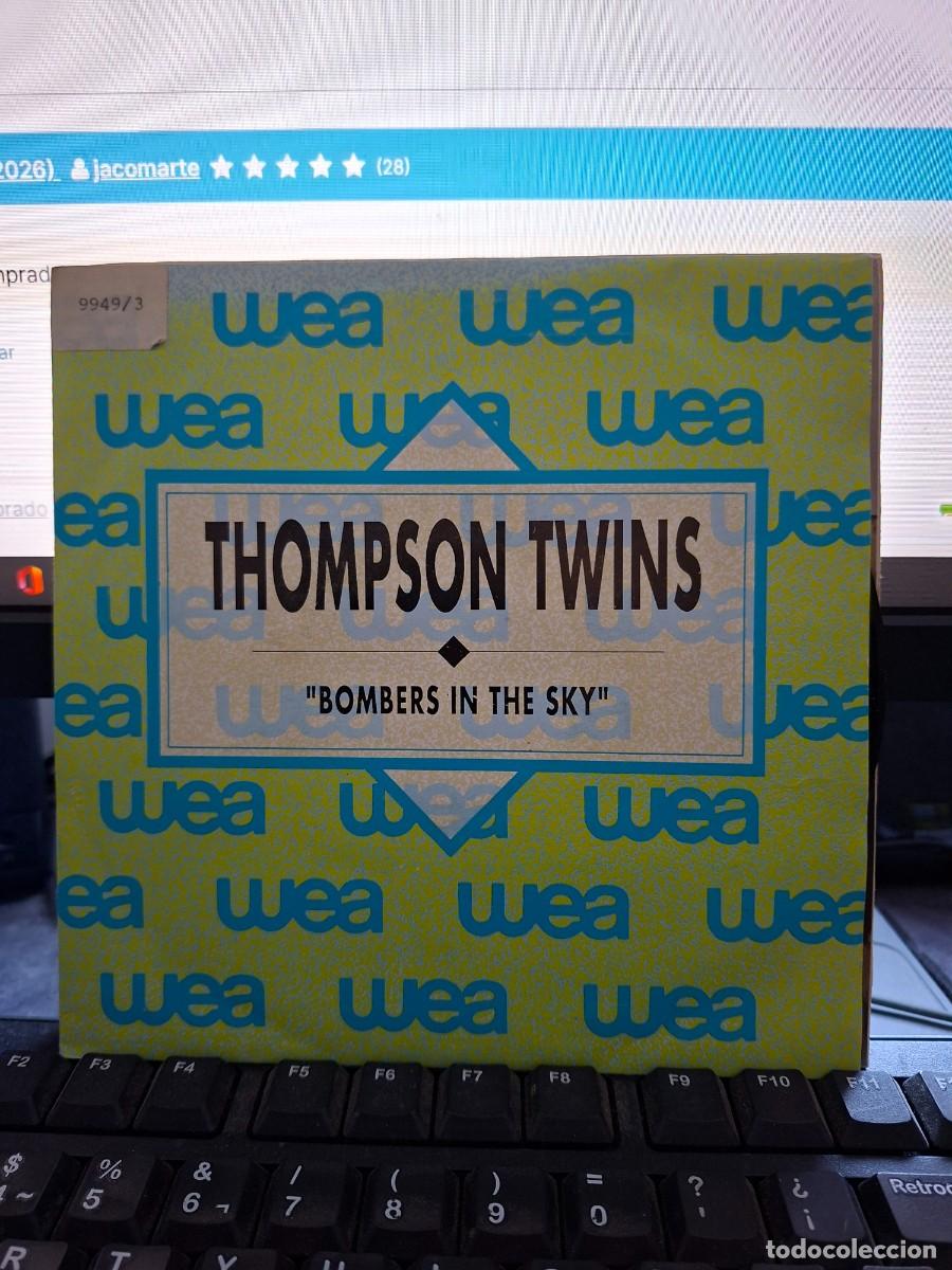 Discos de vinilo: THOMPSON TWINS - BOMBERS IN THE SKY - SINGLE DE VINILO EDICION ESPA&Ntilde;OLA PROMOCIONAL - C-49