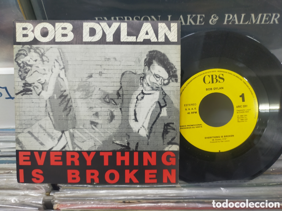Discos de vinilo: Bob Dylan single promocional por una sola cara Espa&ntilde;a 1989