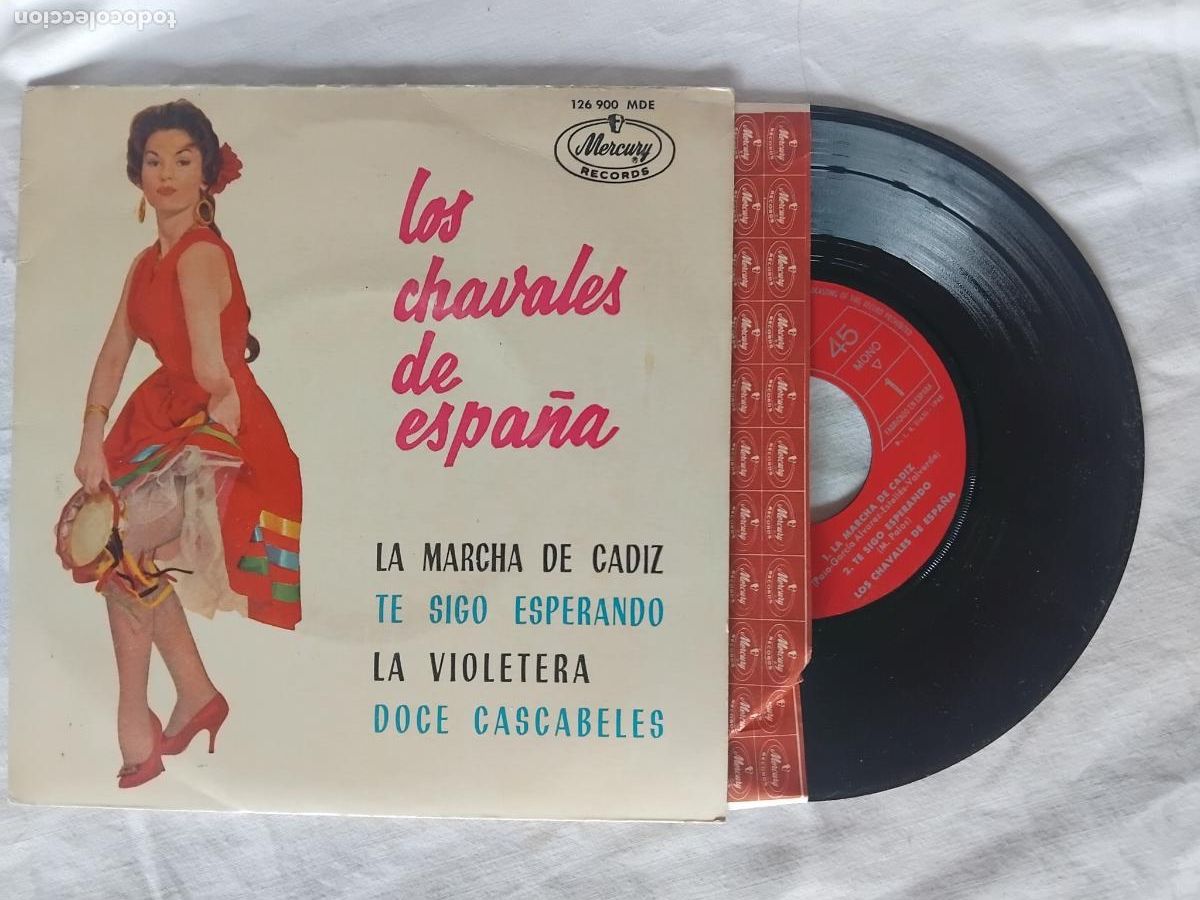 Discos de vinilo: LOS CHAVALES DE ESPA&Ntilde;A. LA MARCHA DE CADIZ + 3. EP MERCURY 1963