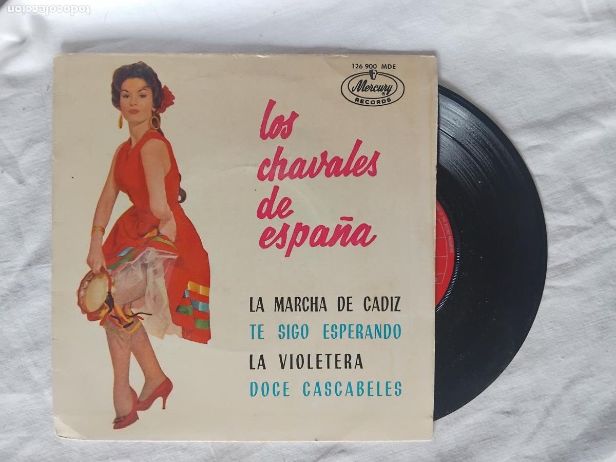 Discos de vinilo: LOS CHAVALES DE ESPA&Ntilde;A. LA MARCHA DE CADIZ + 3. EP MERCURY 1963