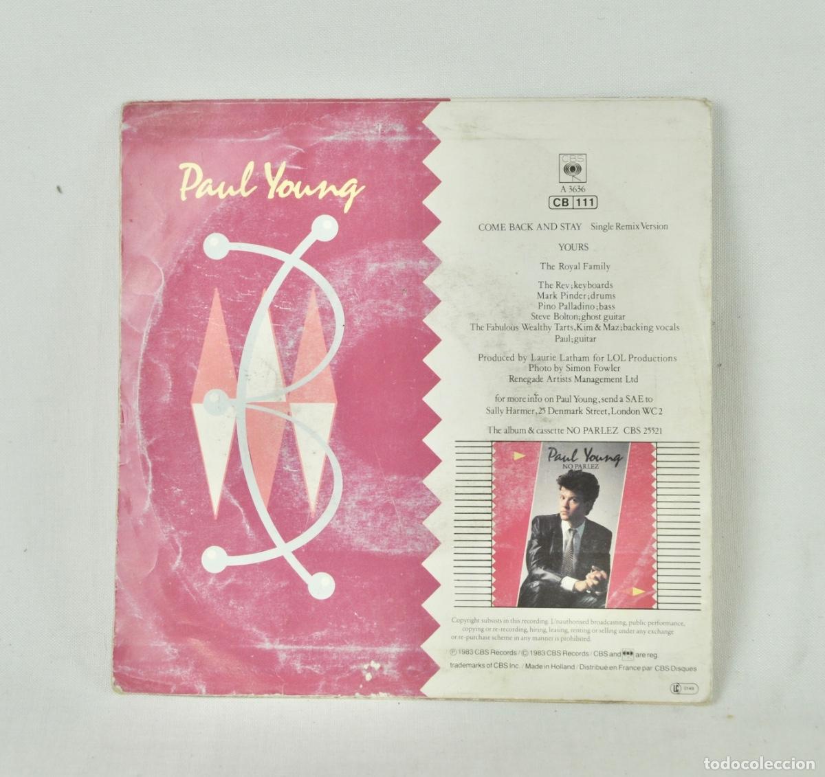 Discos de vinilo: Paul Young - come back and stay - Foto 2