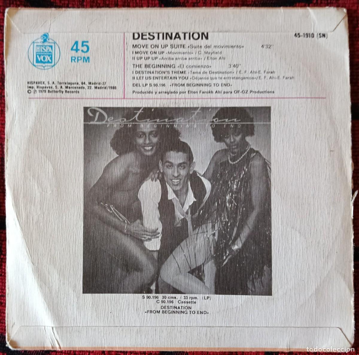 Discos de vinilo: DESTINATION ** Move On Up Suite ** SINGLE VINILO 1979 - Foto 2