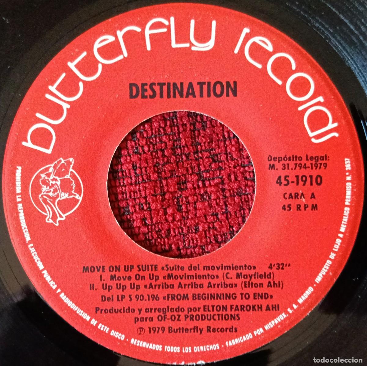 Discos de vinilo: DESTINATION ** Move On Up Suite ** SINGLE VINILO 1979 - Foto 3
