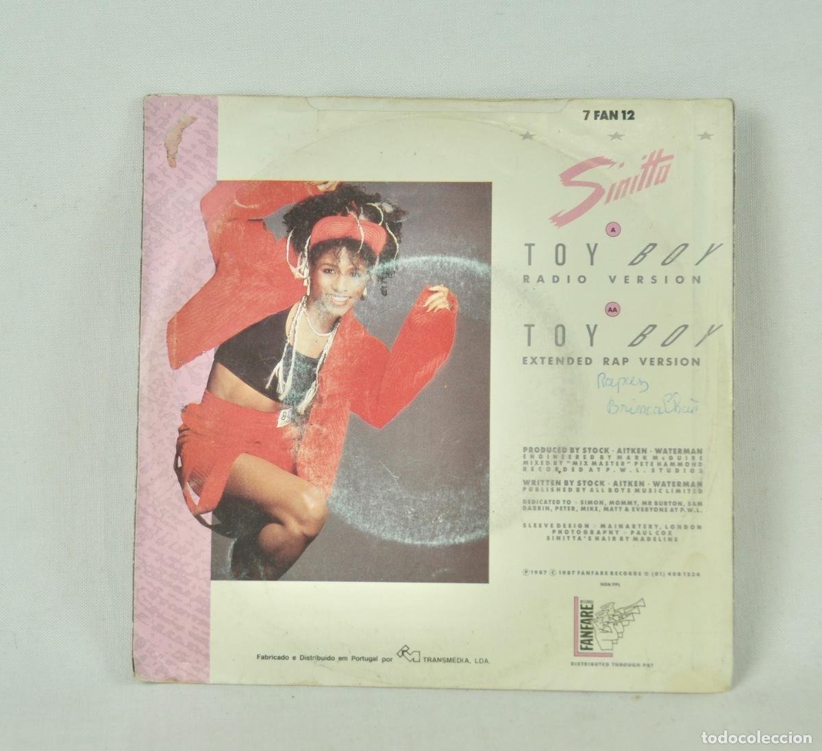 Discos de vinilo: Sinitta - Toy Boy a&ntilde;o 1987 - Foto 2