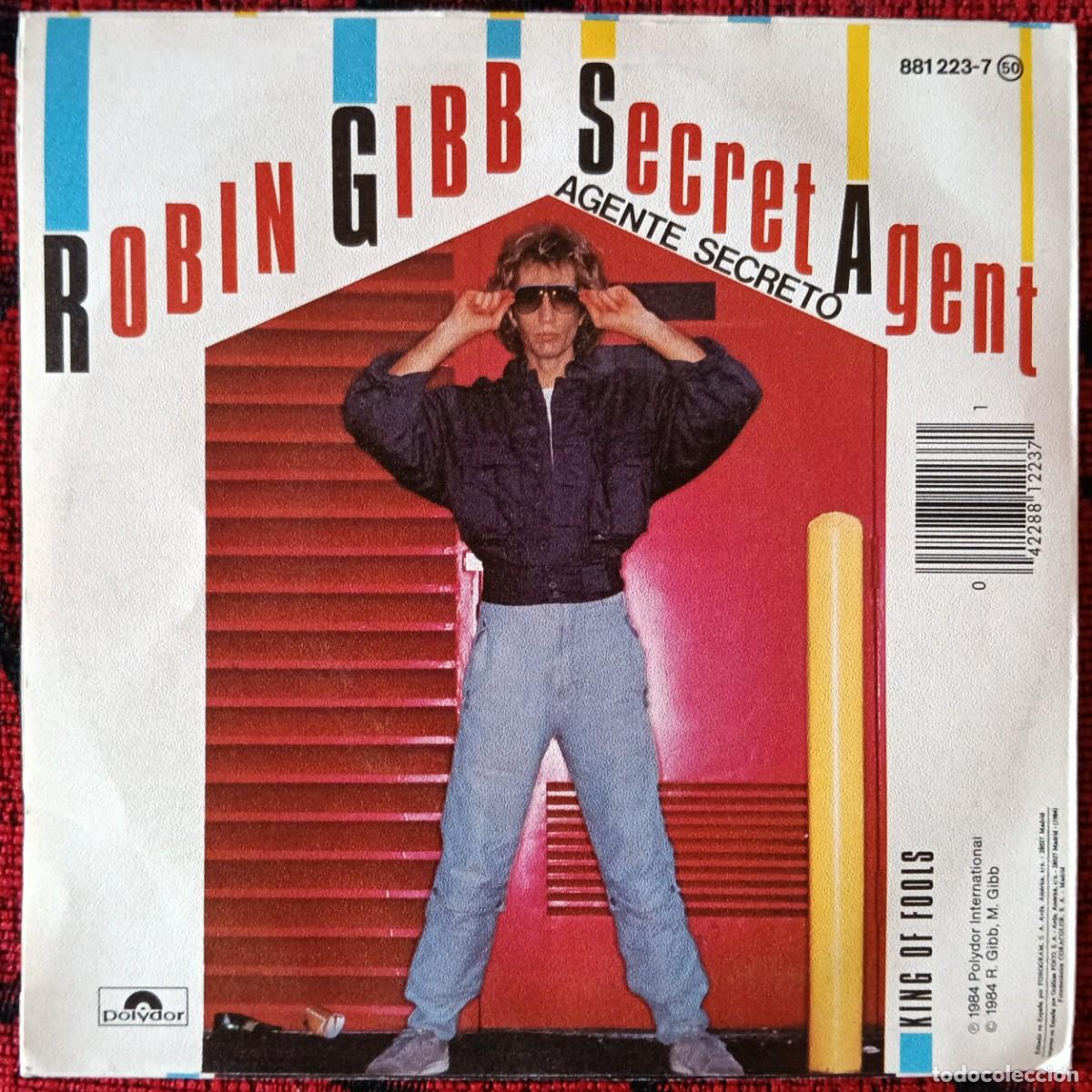 Discos de vinilo: ROBIN GIBB ** Secret Agent ** SINGLE VINILO 1984 - Foto 2