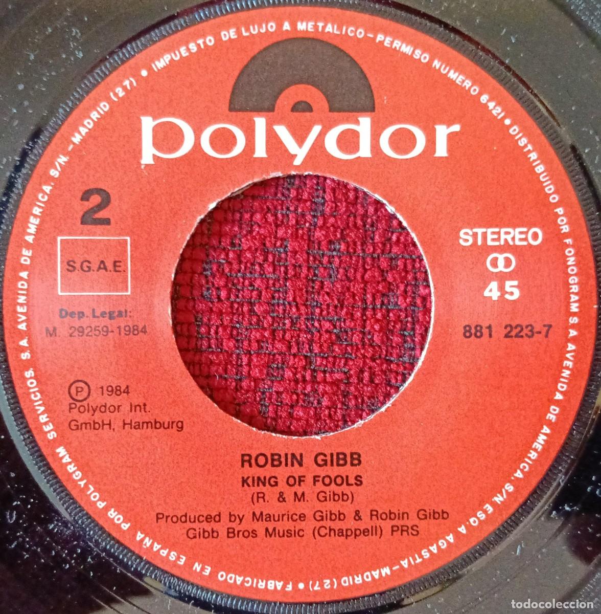 Discos de vinilo: ROBIN GIBB ** Secret Agent ** SINGLE VINILO 1984 - Foto 4