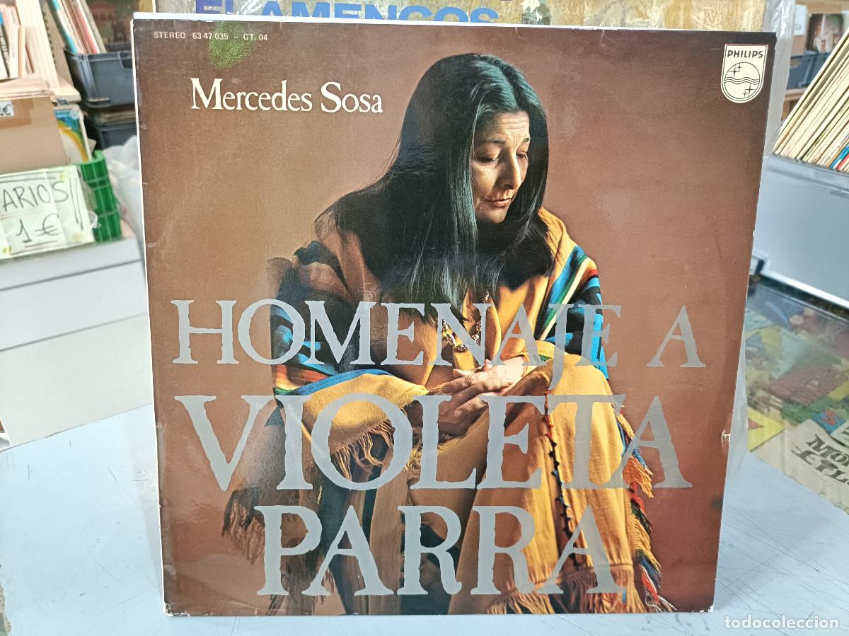 Discos de vinilo: Mercedes Sosa - Homenaje a Violeta Parra - LP. sello Philips 1975