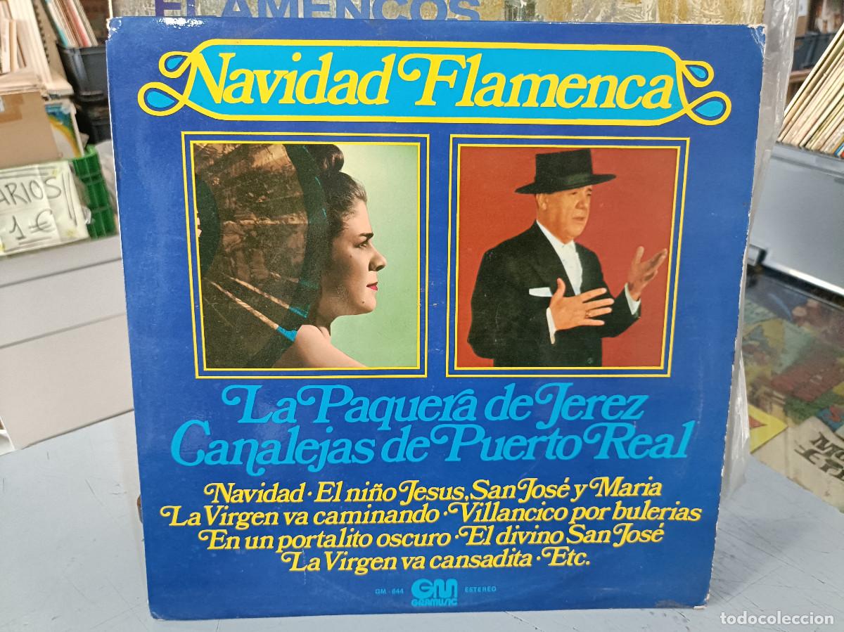 Vinyl records: Navidad Flamenca - La Paquera de Jerez / Canlejas del Puerto Real - LP. sello Gramusic 1977